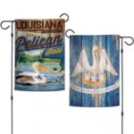 Louisiana Pelican State 2 Sided Garden Flag
