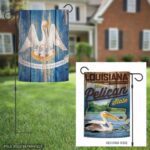 Louisiana Pelican State 2 Sided Garden Flag