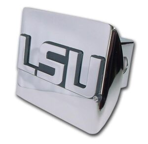 Louisiana State University Block Letter Shiny Chrome Hitch Cover