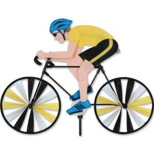 Male Cyclist Large Bicycle Wind Spinner