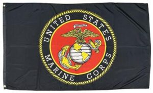 Marine Corps Black 3x5 Flag