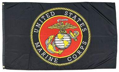 Marine Corps Black 3x5 Flag