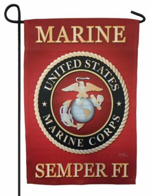 Marine Corps Seal Sublimated Garden Flag