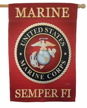Marine Corps Seal Sublimated House Flag