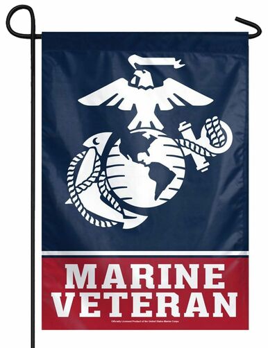 Marine Veteran Garden Flag