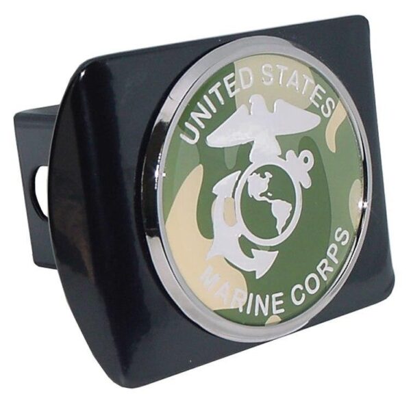 Marines Camouflage Seal Black Hitch Cover