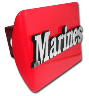 Marines Emblem Red Hitch Cover