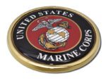 Marines Seal Chrome with Color Car Emblem