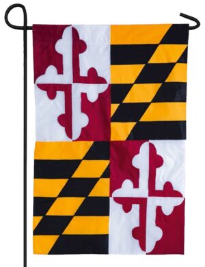 Maryland Applique Garden Flag