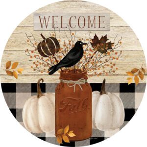 Mason Jar Crow Accent Magnet