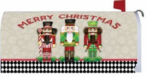 Merry Christmas Nutcrackers Mailbox Cover