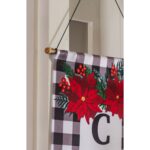 Merry Christmas Poinsettias Door Banner Kit