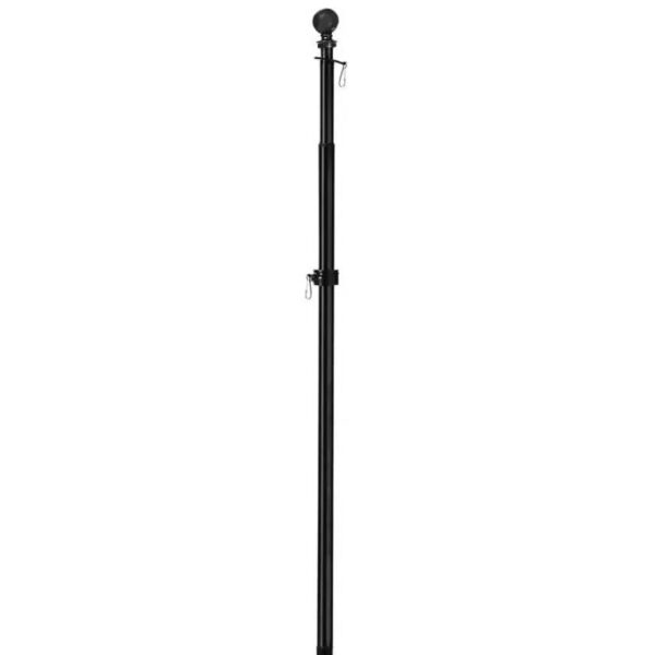Metal Extendable Flagpole Black