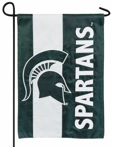 Michigan State Spartans Embellished Applique Garden Flag