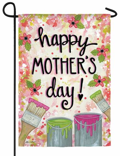 Mother's Day Drop Cloth Suede Reflections Garden Flag