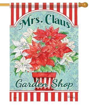 Mrs. Claus Garden Shop House Flag