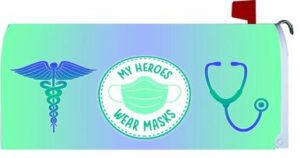 My Heroes Wear Masks Mailbox Cover