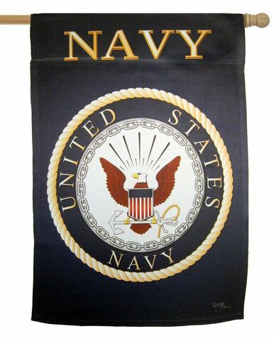 Navy Emblem Sublimated House Flag