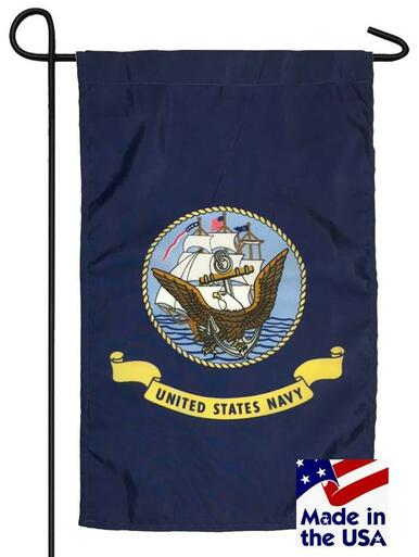Navy Nylon Garden Flag - Made in the USA