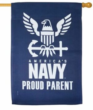 Navy Proud Parent Sublimated House Flag