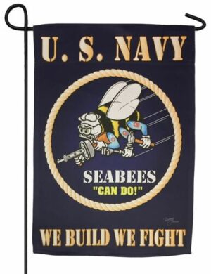 Navy Seabees Sublimated Garden Flag