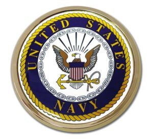 Navy Seal Chrome with Color Car Emblem