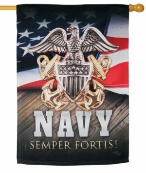 Navy Semper Fortis Sublimated House Flag