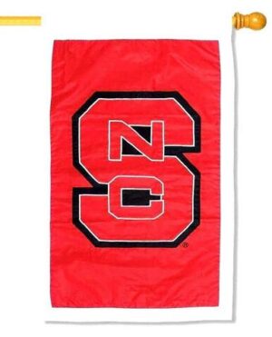 NC State University Applique House Flag
