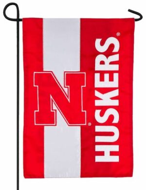 Nebraska Cornhuskers Embellished Applique Garden Flag