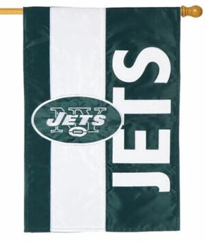 New York Jets Embellished Applique House Flag
