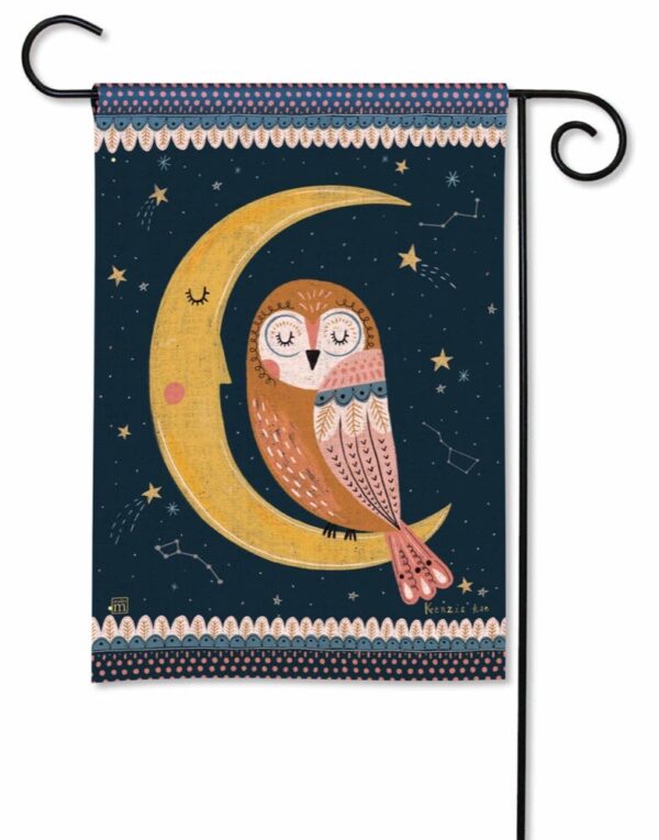 Night Time Owl Garden Flag