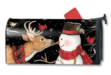 Nose to Nose Snowman Mailbox Cover