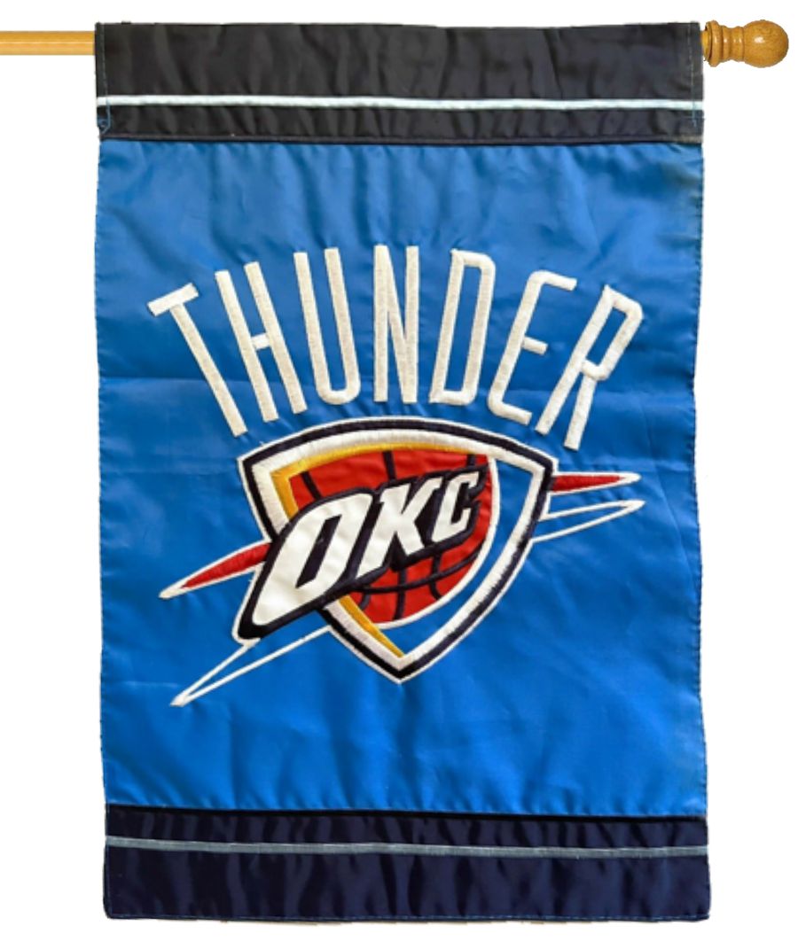 OKC Thunder Applique House Flag I AmEricas Flags