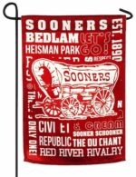 Oklahoma Sooners 2 Sided Suede Reflections Garden Flag