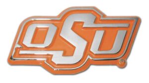 Oklahoma State University OSU Chrome with Orange Car Emblem