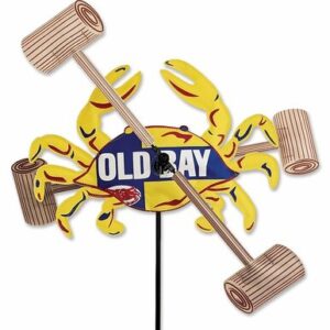 Old Bay Crab Yellow WhirliGig Wind Spinner