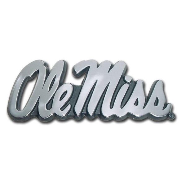Ole Miss University of Mississippi Chrome Car Emblem