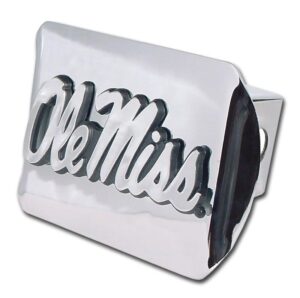 Ole Miss University of Mississippi Shiny Chrome Hitch Cover