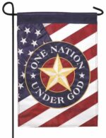 One Nation Under God Double Applique Garden Flag