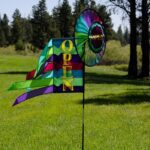 Open Sign Rainbow Wheel Wind Spinner