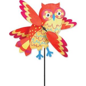 Orange Owl Large WhirliGig Wind Spinner