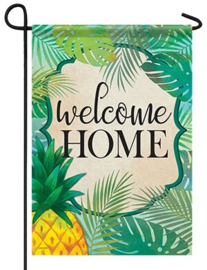 Palms and Pineapple Garden Flag