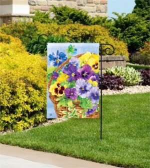 Pansy Blooms Garden Flag