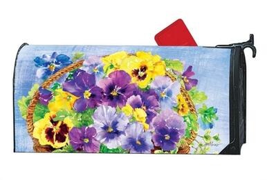 Pansy Blooms Mailbox Cover