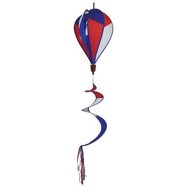Patriotic Geometric Hot Air Balloon With Tail Spinner