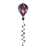 Patriotic Hot Air Balloon with Tail Spinner