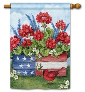 Patriotic Planter Box House Flag