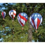 Patriotic Small Hot Air Balloon with Tail Spinner Live