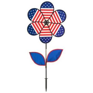 Patriotic Sunflower Large Wind Spinner