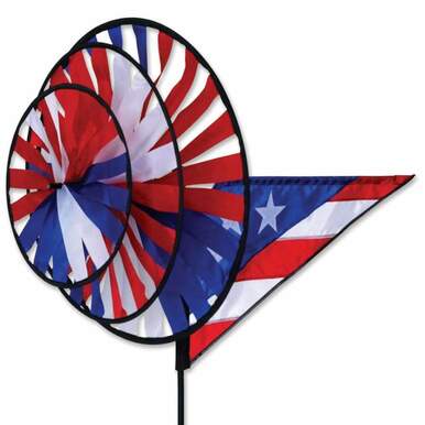 Patriotic Triple Wind Spinner